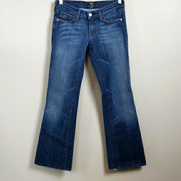 7 For All Mankind Petite Size 26 Jeans Cut 704855 Swarovski Crystal RN 65199 - Picture 2 of 11